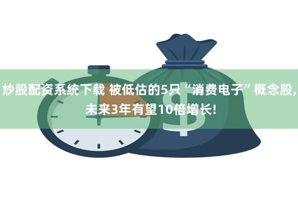 炒股配资系统下载 被低估的5只“消费电子”概念股, 未来3年有望10倍增长!